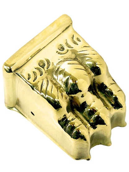 Medium Brass Clawfoot Toe Cap in Un-Lacquered Brass.